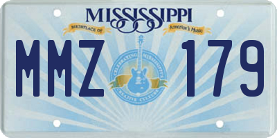 MS license plate MMZ179