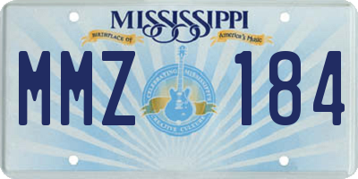 MS license plate MMZ184