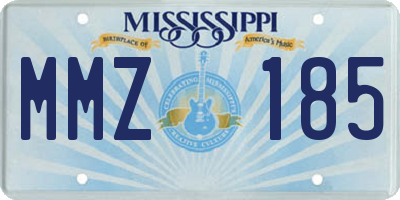 MS license plate MMZ185
