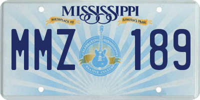 MS license plate MMZ189