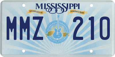 MS license plate MMZ210