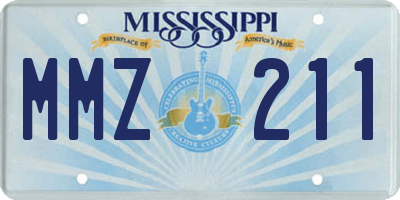 MS license plate MMZ211