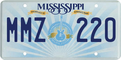 MS license plate MMZ220