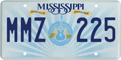 MS license plate MMZ225