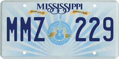 MS license plate MMZ229