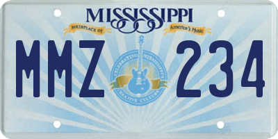 MS license plate MMZ234