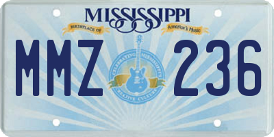 MS license plate MMZ236
