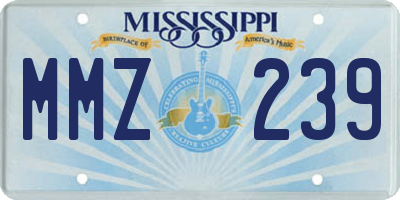 MS license plate MMZ239