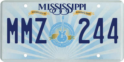 MS license plate MMZ244