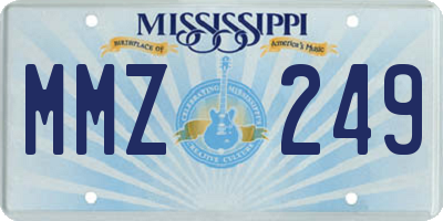 MS license plate MMZ249