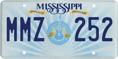 MS license plate MMZ252