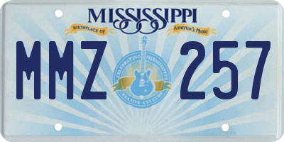 MS license plate MMZ257