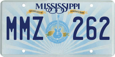 MS license plate MMZ262