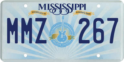 MS license plate MMZ267
