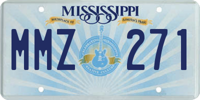 MS license plate MMZ271