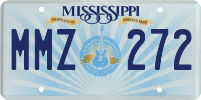 MS license plate MMZ272