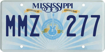 MS license plate MMZ277
