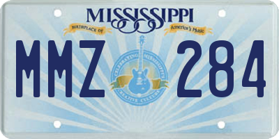 MS license plate MMZ284