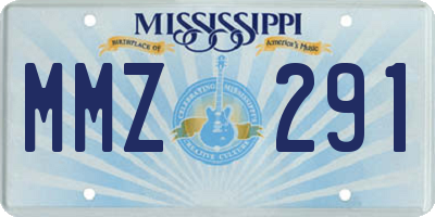 MS license plate MMZ291