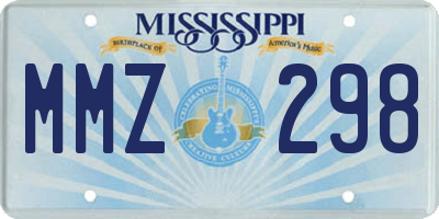 MS license plate MMZ298