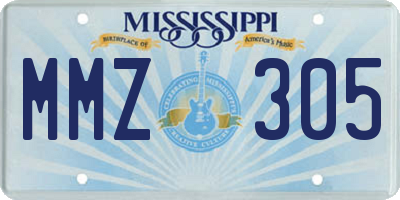 MS license plate MMZ305