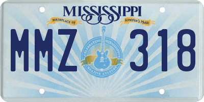 MS license plate MMZ318
