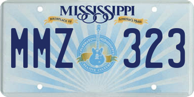 MS license plate MMZ323