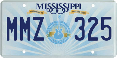 MS license plate MMZ325
