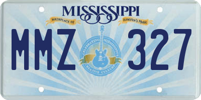 MS license plate MMZ327