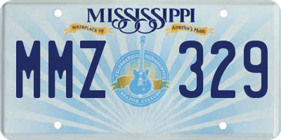 MS license plate MMZ329