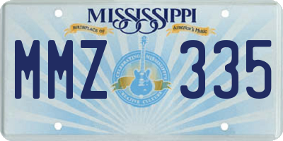 MS license plate MMZ335