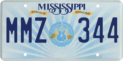 MS license plate MMZ344