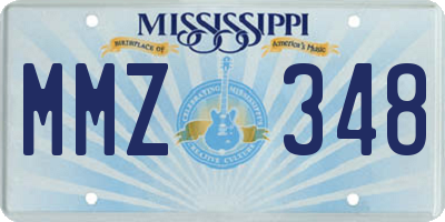 MS license plate MMZ348