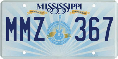 MS license plate MMZ367