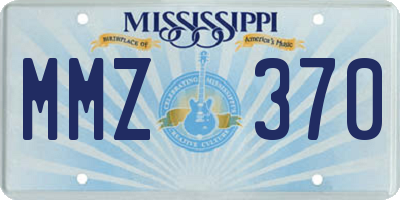 MS license plate MMZ370