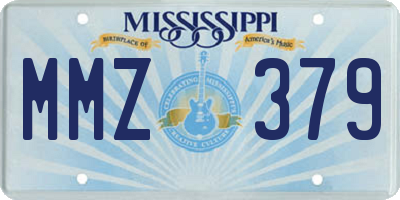 MS license plate MMZ379