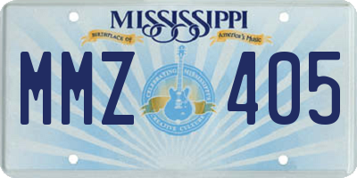 MS license plate MMZ405