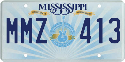 MS license plate MMZ413