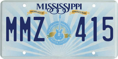 MS license plate MMZ415