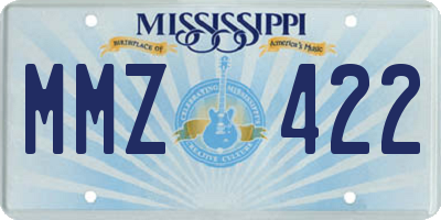 MS license plate MMZ422