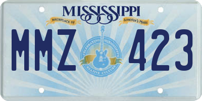 MS license plate MMZ423