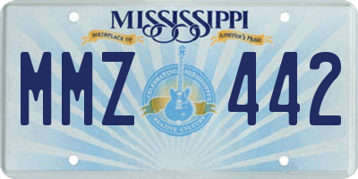 MS license plate MMZ442
