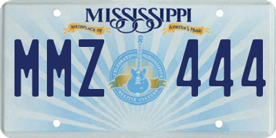 MS license plate MMZ444