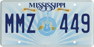 MS license plate MMZ449