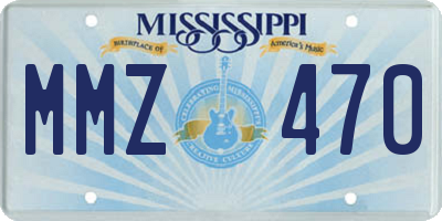MS license plate MMZ470
