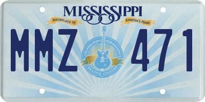 MS license plate MMZ471