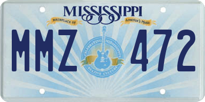 MS license plate MMZ472