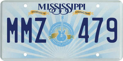 MS license plate MMZ479