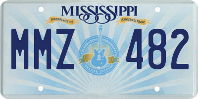 MS license plate MMZ482