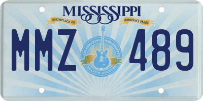MS license plate MMZ489